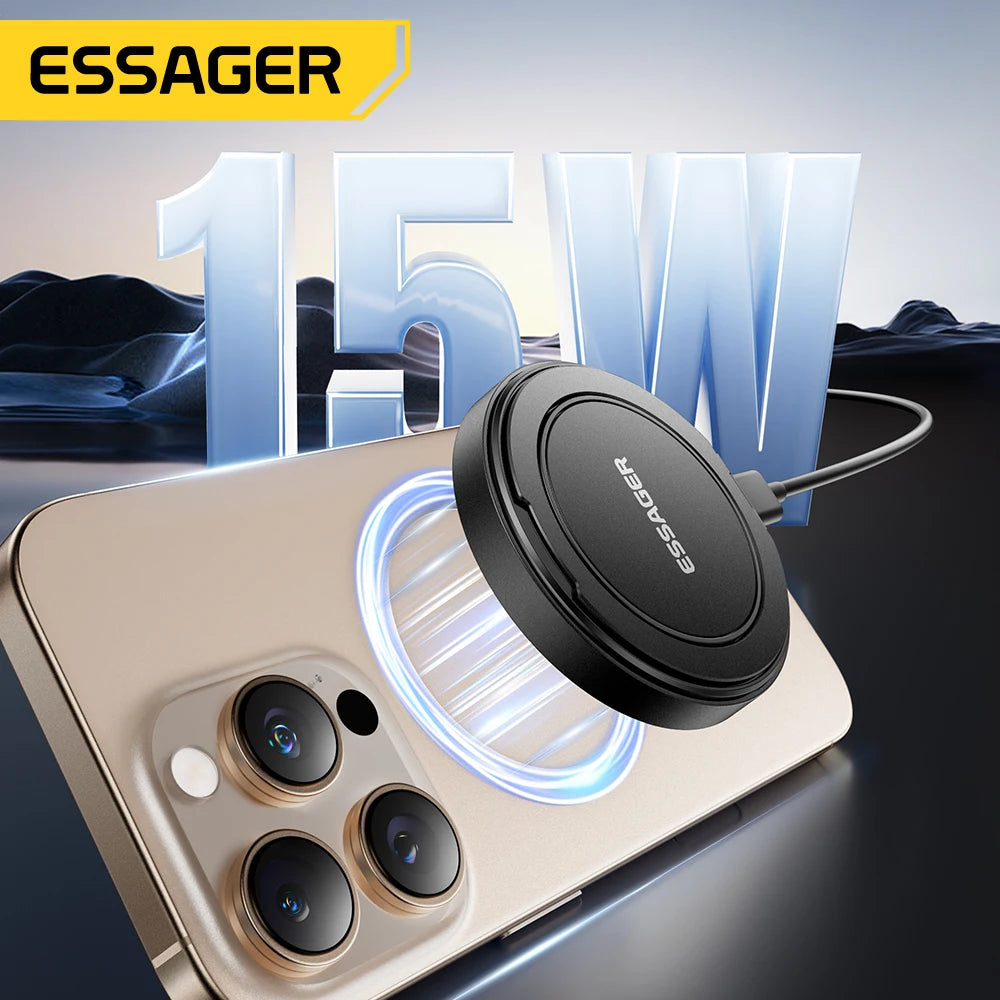 Magnetic 15W Wireless Charger with Foldable Stand