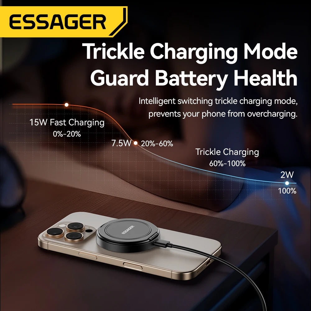 Magnetic 15W Wireless Charger with Foldable Stand