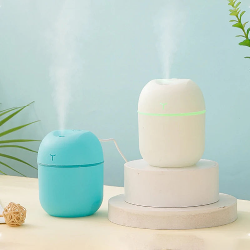 Ultra-Quiet Mini USB Portable Car & Home Air Humidifier with LED Atmosphere Light