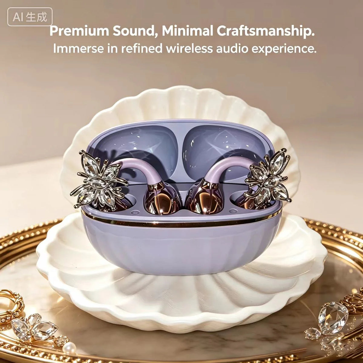ProSound™ Wireless Crystal Earbuds with LED Power Display