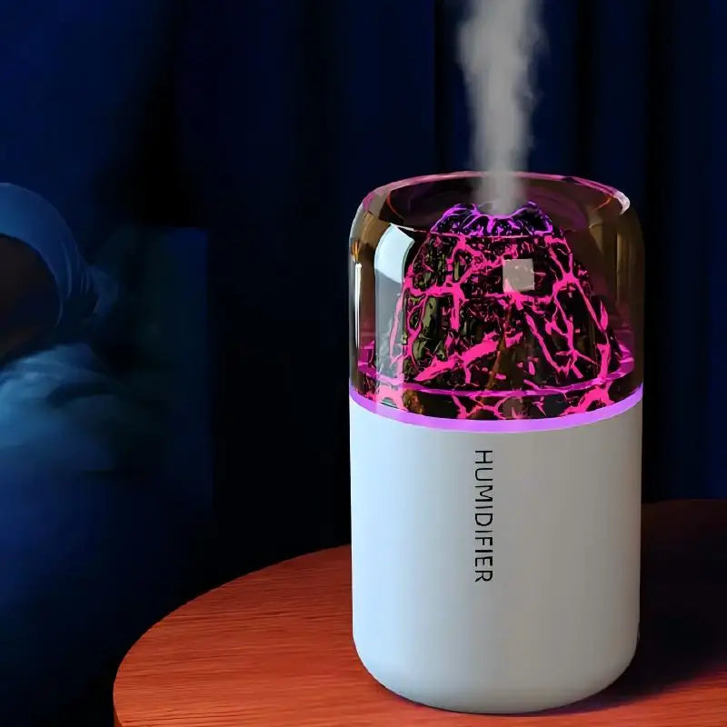 Ultra-Quiet Mini USB Portable Car & Home Air Humidifier with LED Atmosphere Light