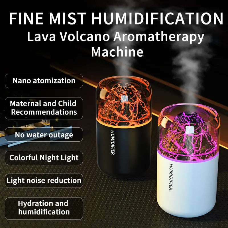 Ultra-Quiet Mini USB Portable Car & Home Air Humidifier with LED Atmosphere Light