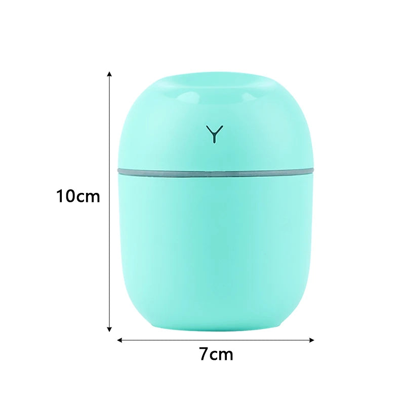 Ultra-Quiet Mini USB Portable Car & Home Air Humidifier with LED Atmosphere Light