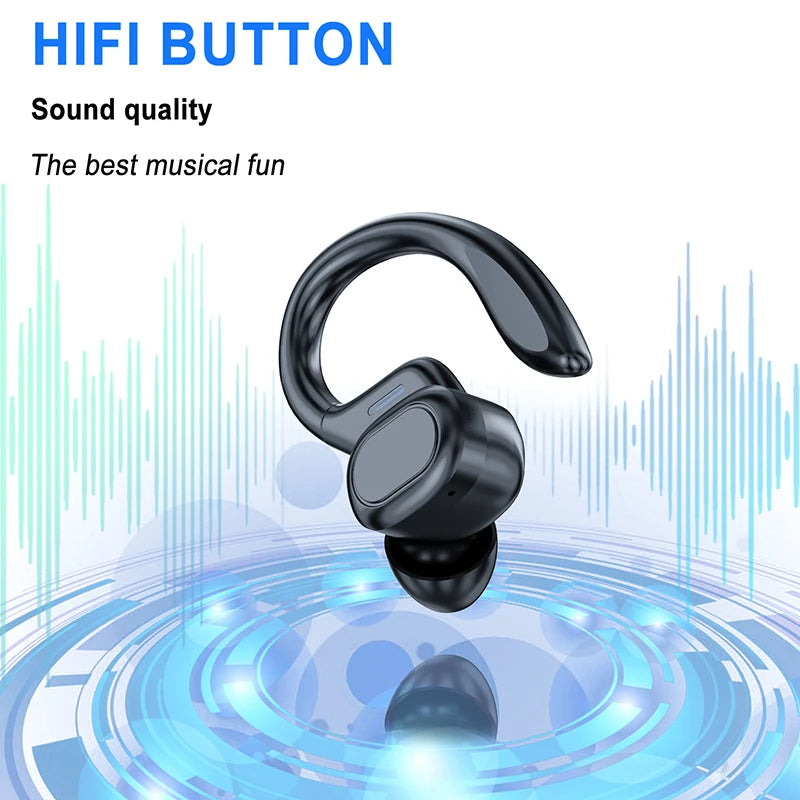 Ergonomic Waterproof Sports Headphones with LED Power Display